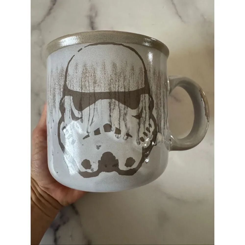 Star Wars storm trooper helmet drip glaze high quality ceramic New cream pottery
